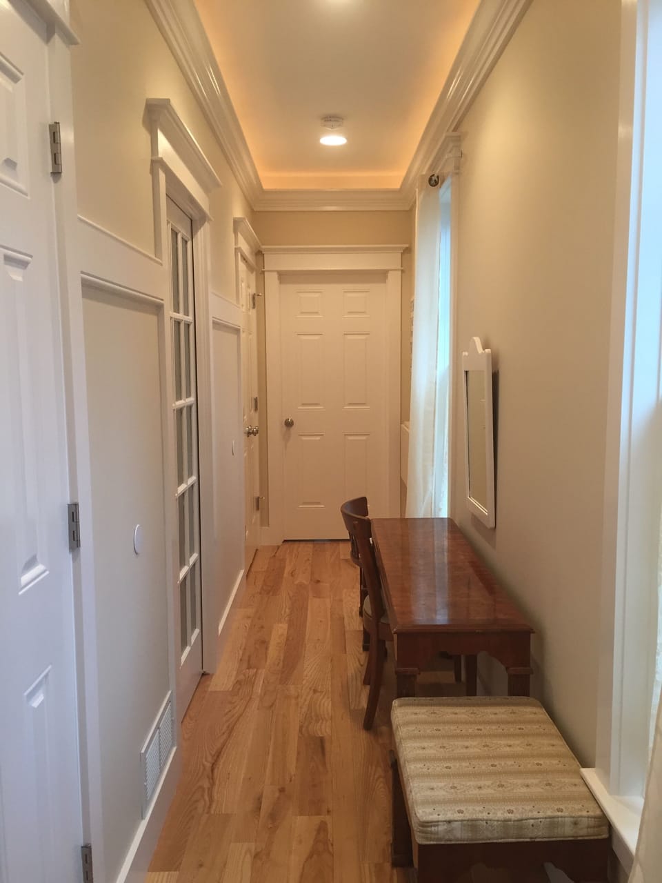 master hall to bath and laundry