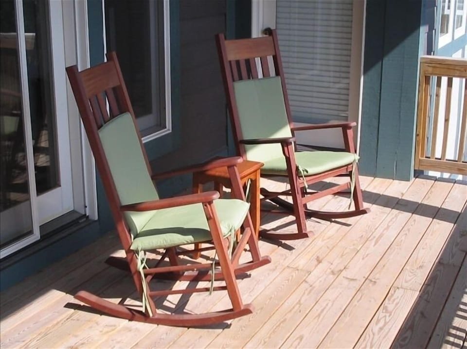 Relax on the balcony in our comfortable rockers