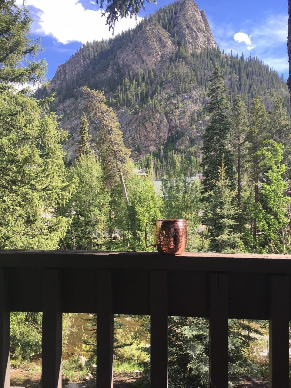 Unwind on the balcony while you listen to soothing sound of running water below