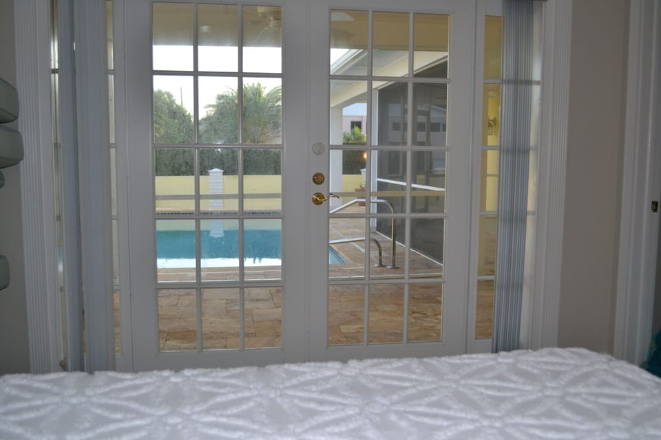 View from bed in master bedroom