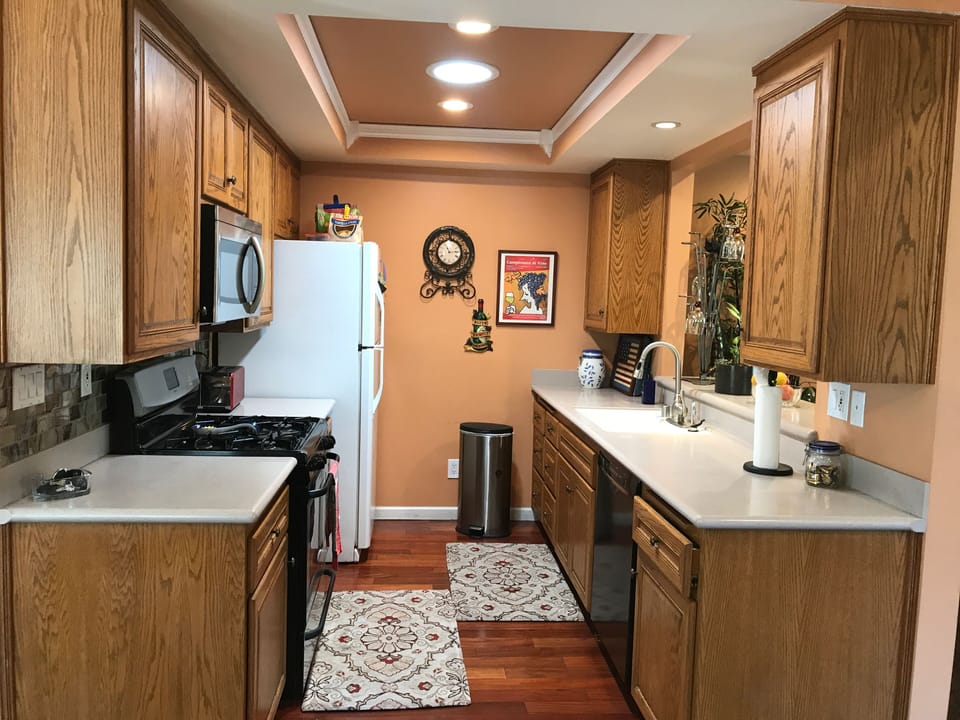 Kitchen is open to the living room. 