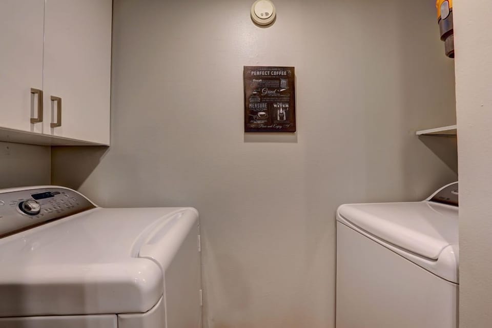 Full-size washer and dryer in unit