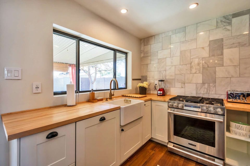 The kitchen is the heart of the home with a nice view of the backyard!