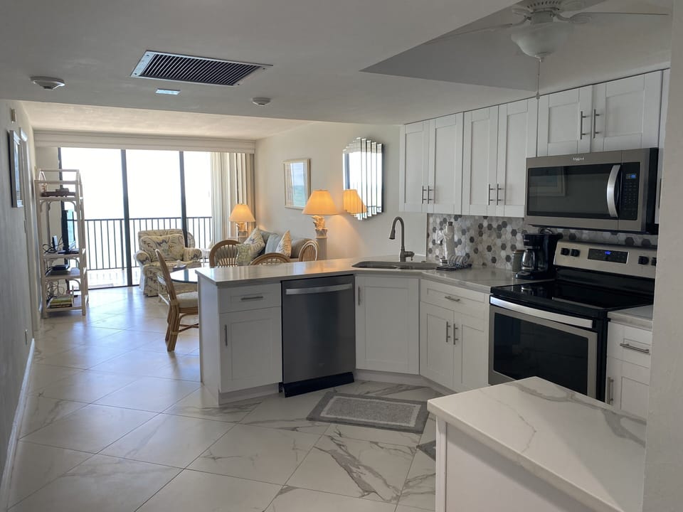 Condo overlooks the beach