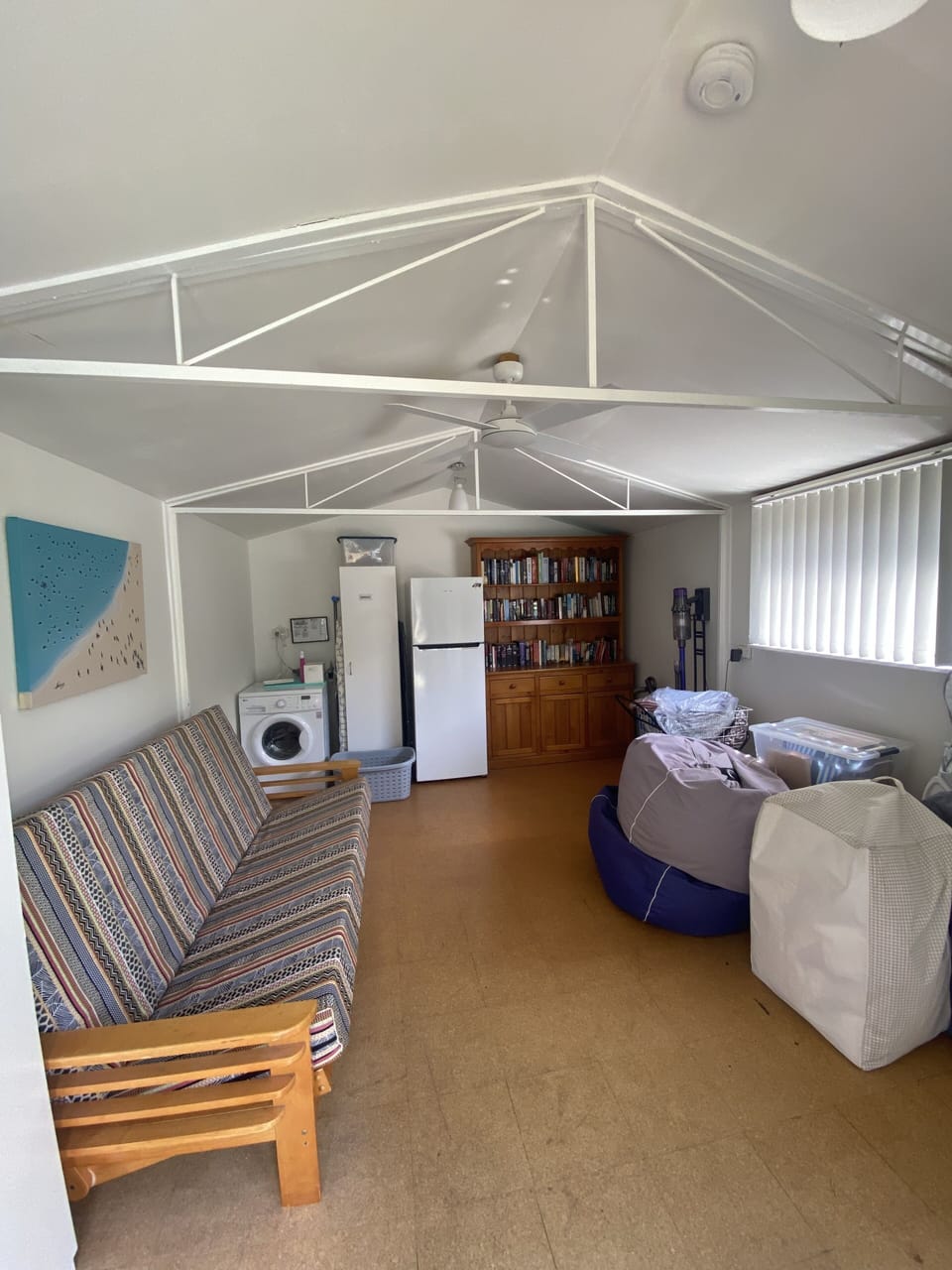 Separate garage (guest access) washing machine and dryer 