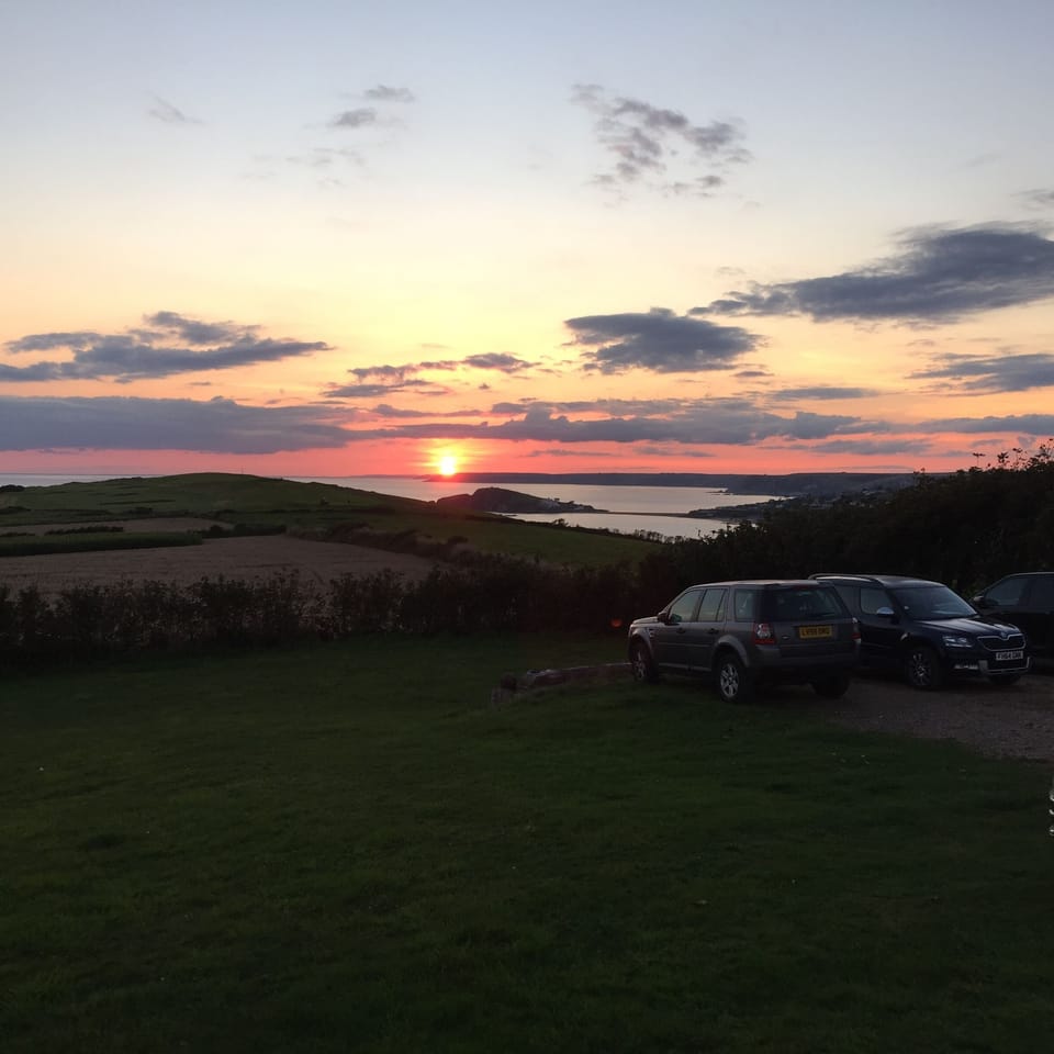View towards Burgh Island from garden