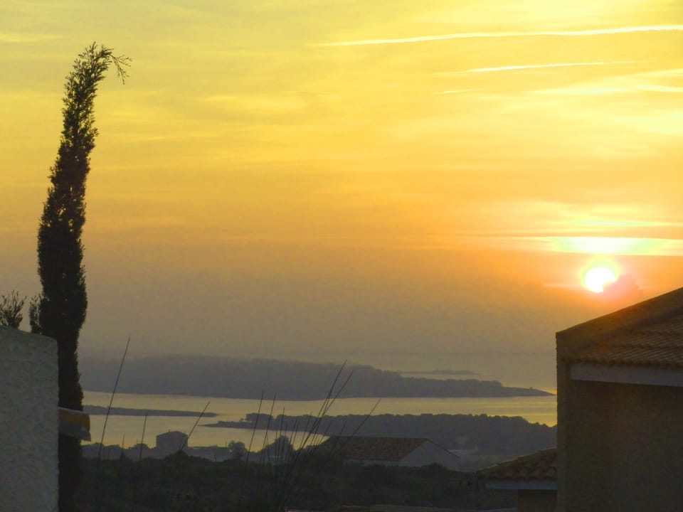 View of sunrise from villa