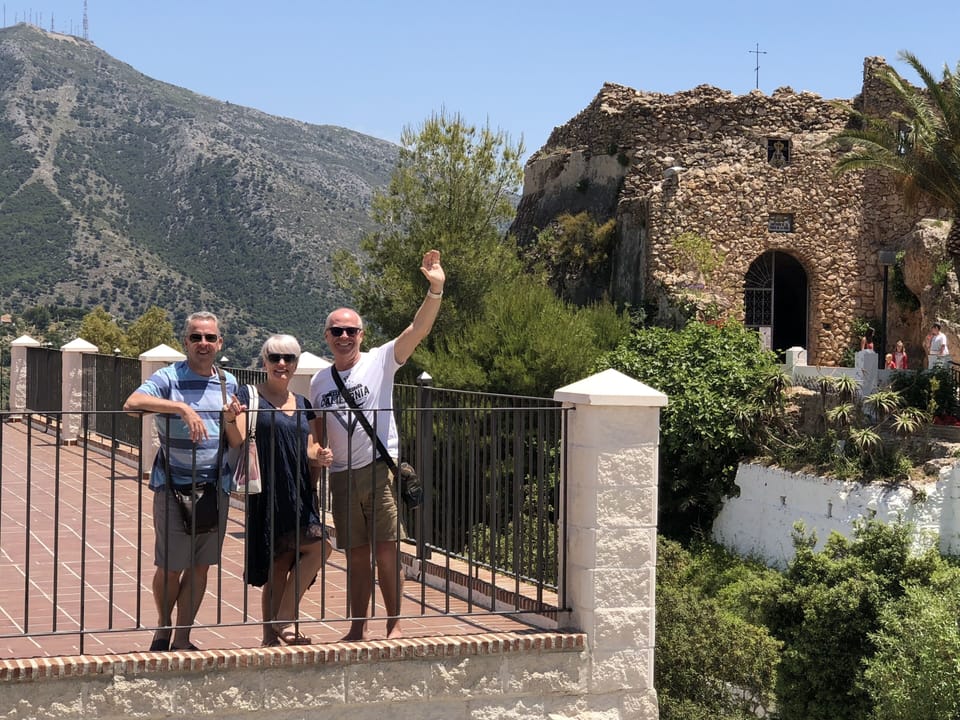 guests on a trip to Mijas pueblo, just a 20 minute drive 