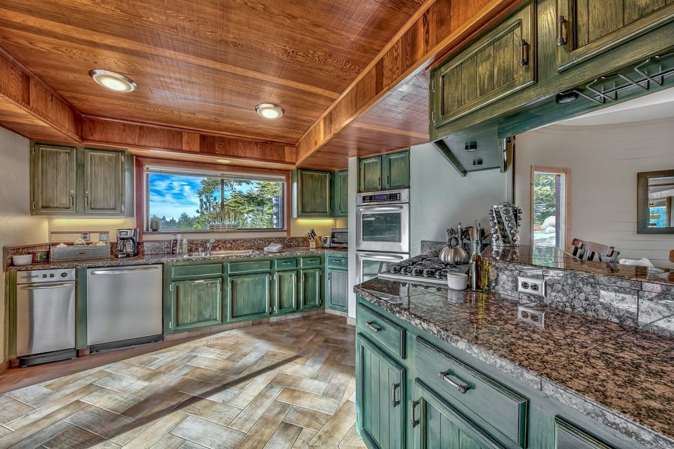 Spacious kitchen with lots of counter space! Fully equipped to prepare a feast!