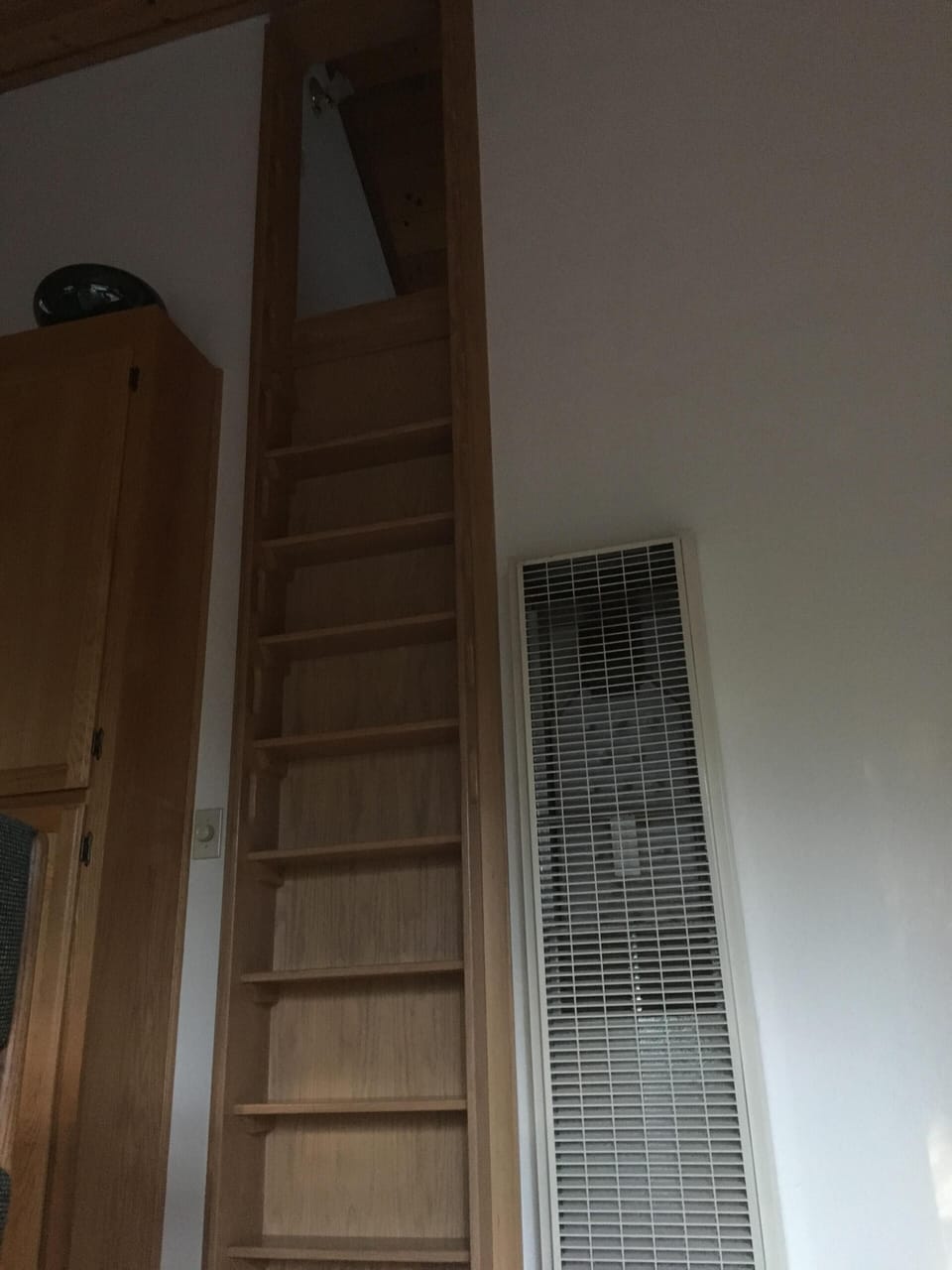 Access to the attic. Only for olther kids. 