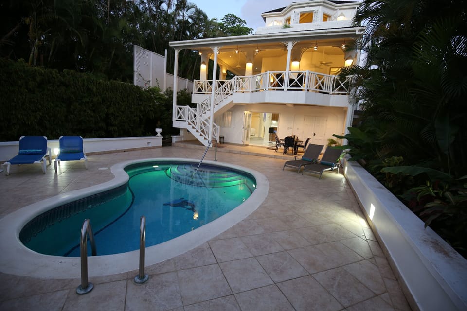 Early evening on the pool deck