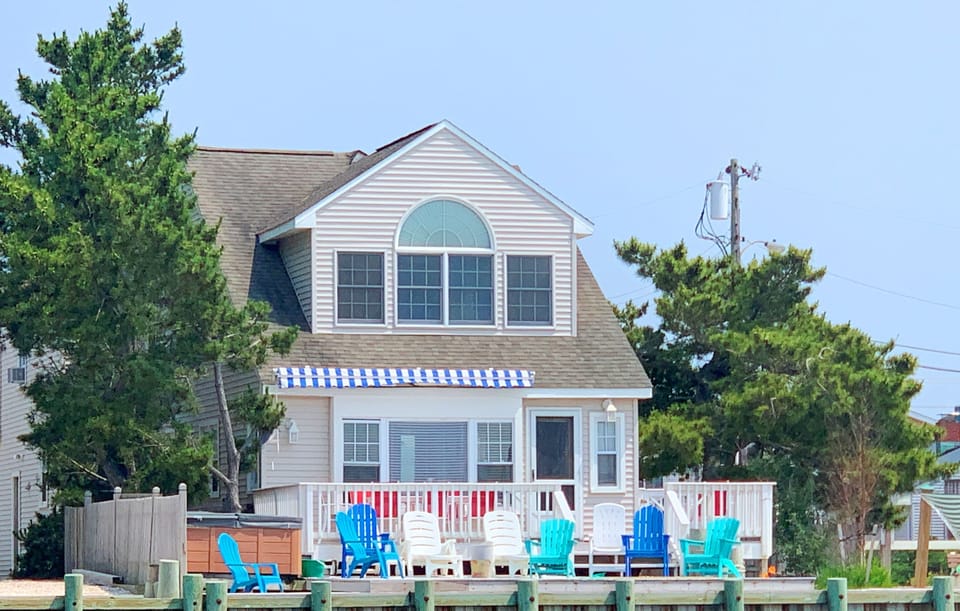 Bayfront side of our house...directly facing the wide open Bay
