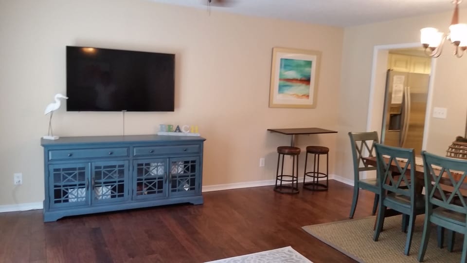 Lining Area with 55" LED flat screen TV and DVD Player