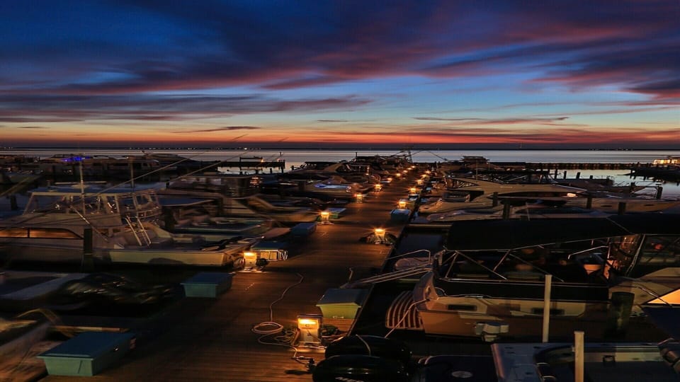 relaxing evenings overlooking docks