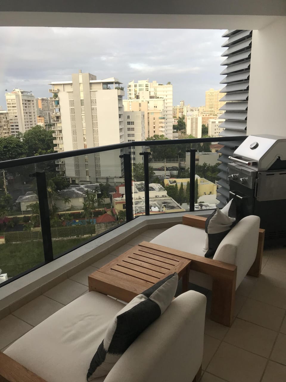 deck with city view