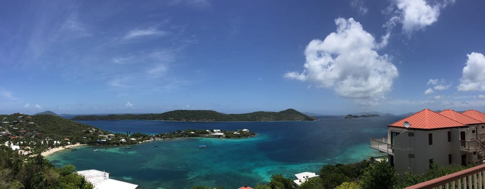 Panoramic views from wrap-around deck