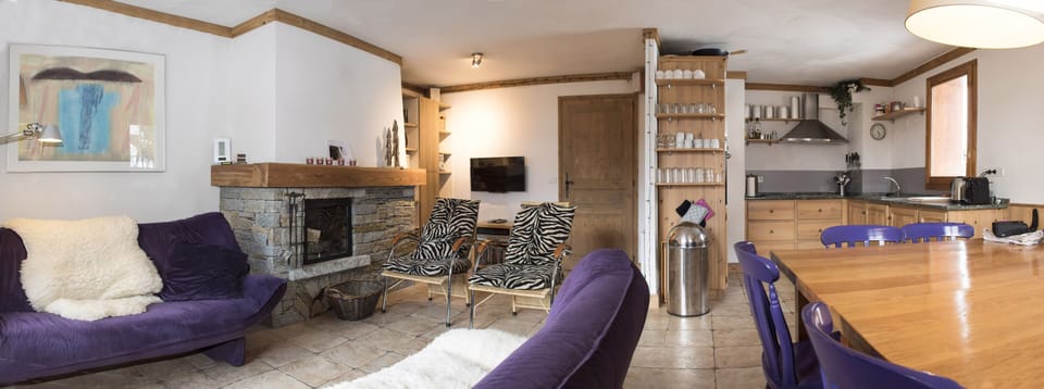 Living, kitchen & dining panorama
