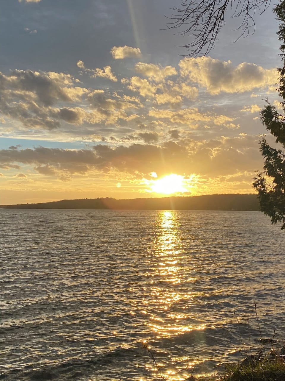 Watch sunset from the dock