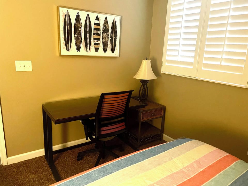 Workspace Desk and Office Chair in Guest bedroom One