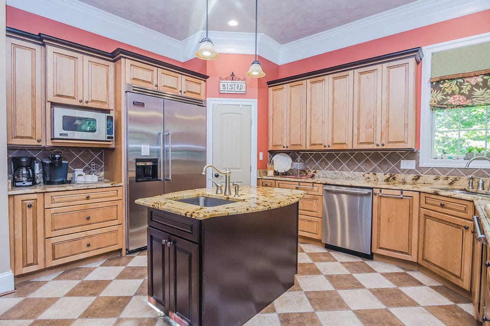 Upscale Gourmet Kitchen with double dishwashers.