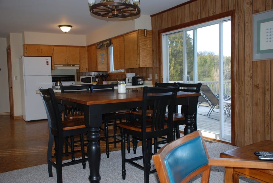 dining area and kitchen
