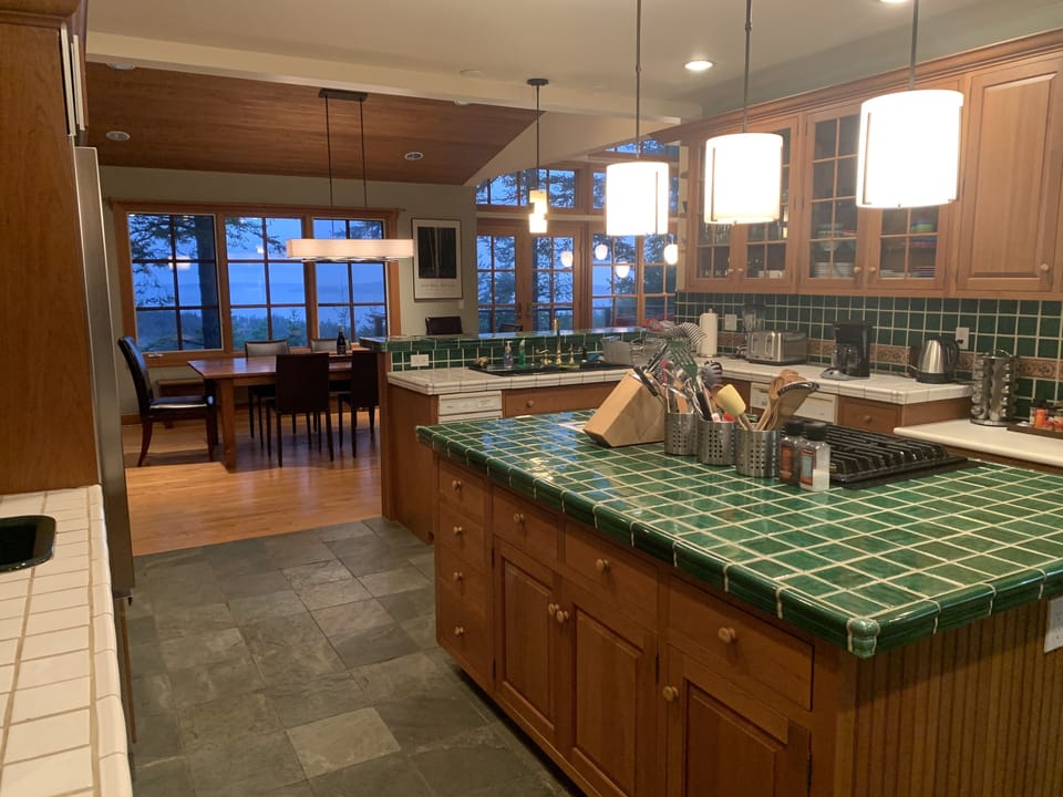 looking from kitchen to dining room