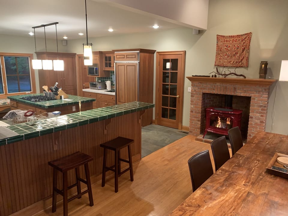 dining room and kitchen (shown - door to walk-in pantry)