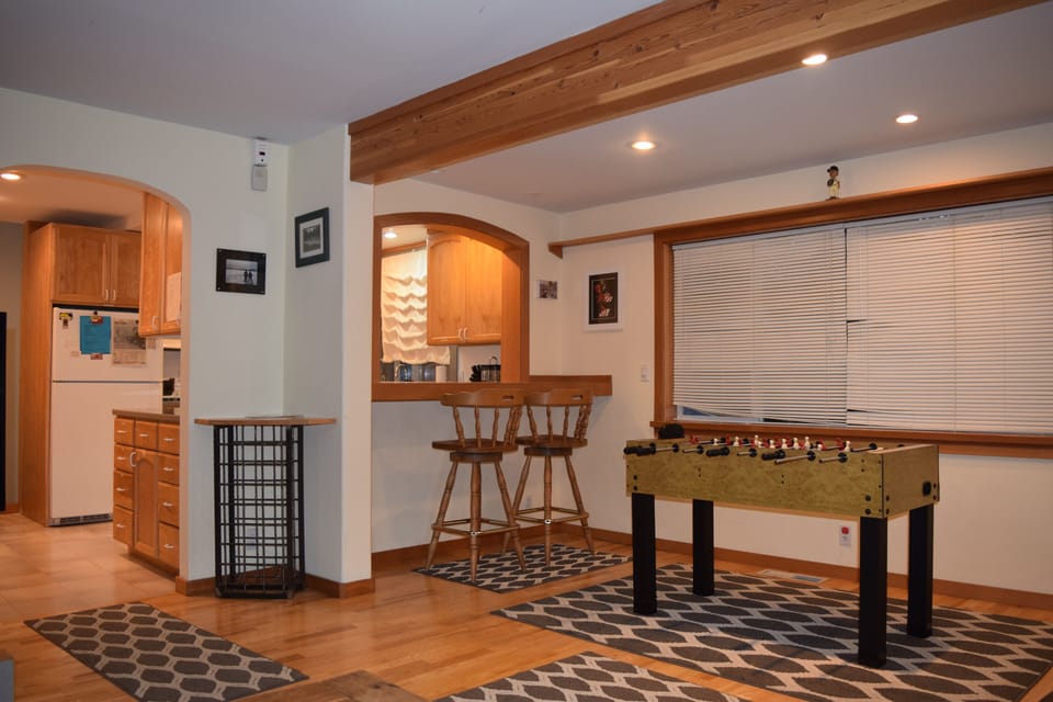 Fooseball table and breakfast/Margarita/Wine bar..:)