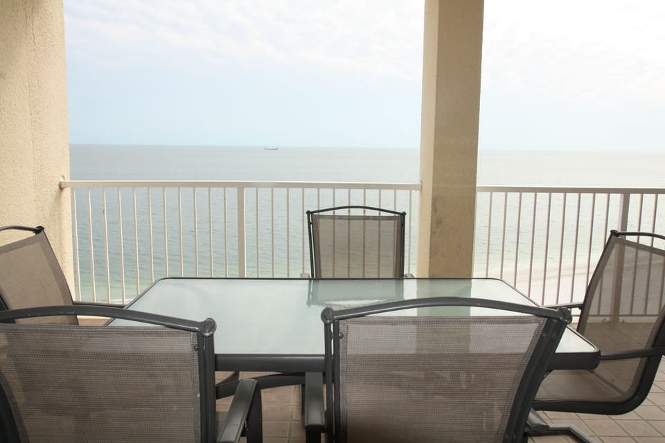 View from Master Bedroom and Upgraded Patio Furniture.