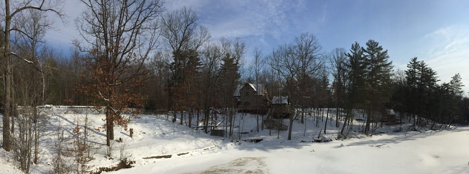 View of the cottage from the water