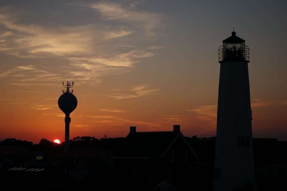 sunset  seen i center of town