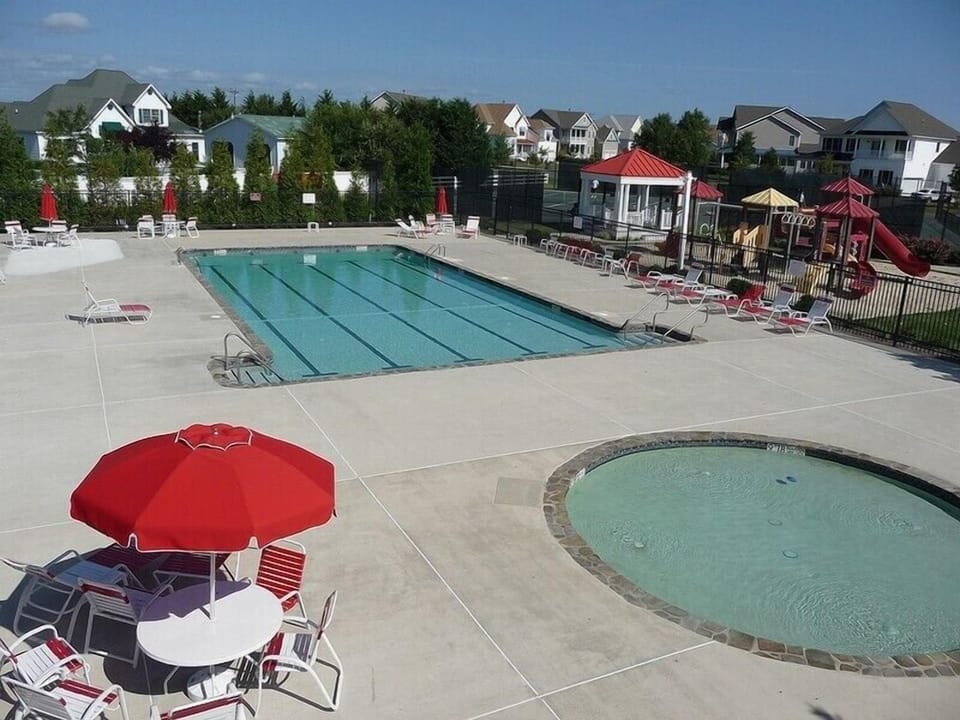 Baby pool and salt water adult pool