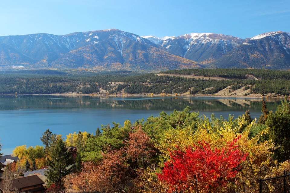 Amazing fall day from the deck of our lake house.