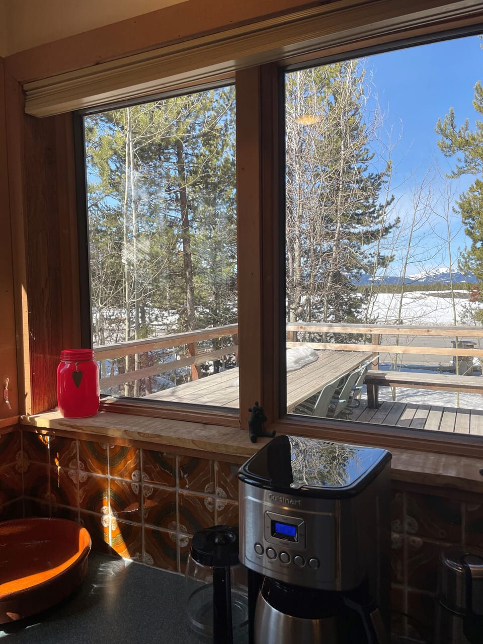 Kitchen View of Deck