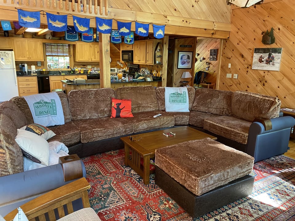 Updated Couch - LoveSac couch that fits all guests + two rocking chairs!