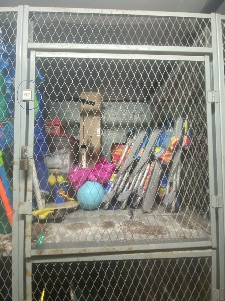 Beach chairs, umbrellas, cart , toys 