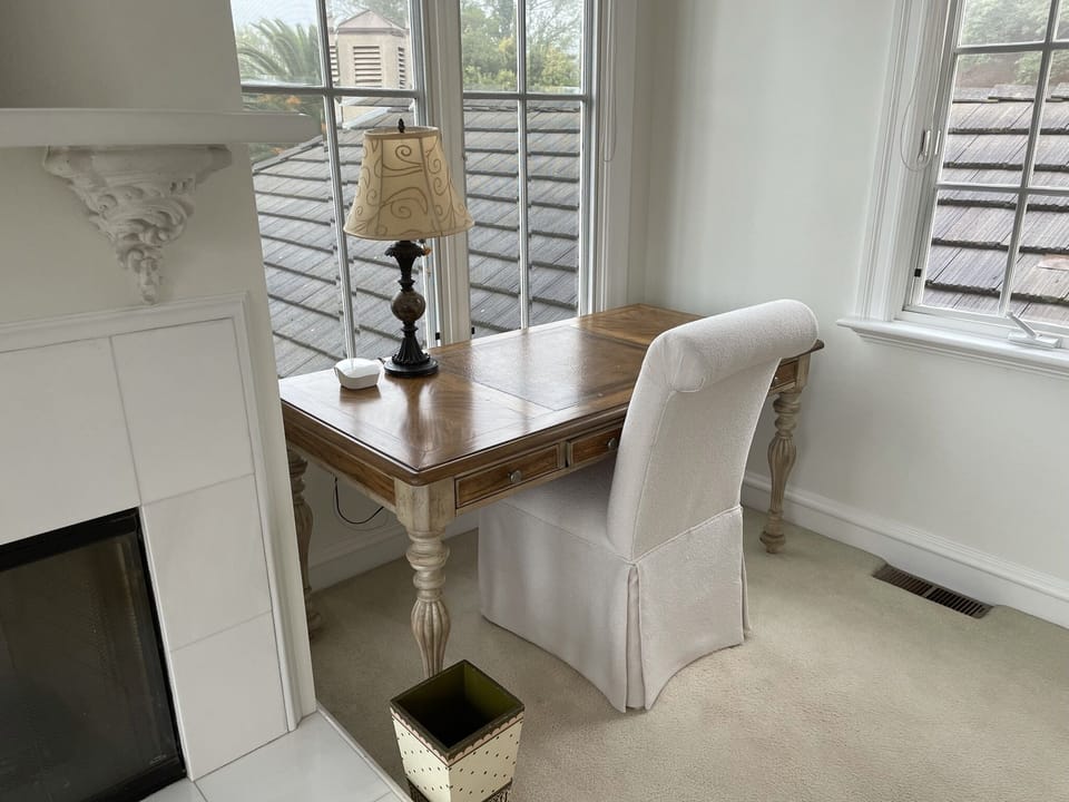 Primary Bedroom Suite writing desk with views of the Pacific Ocean.