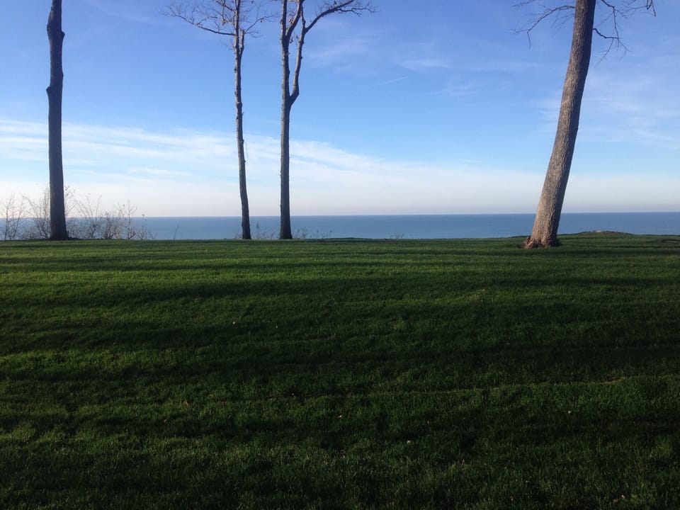 Backyard. Room for volleyball, frisbee, sunset viewing and our fire pit.