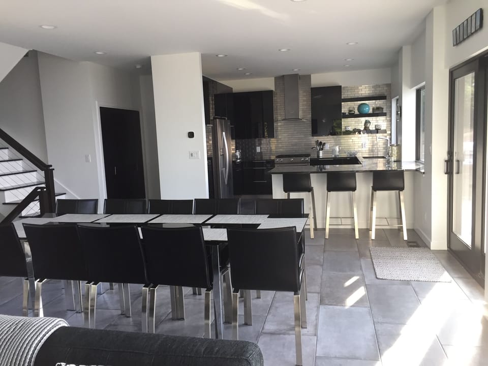 2nd floor kitchen/dining/great room right off of huge deck with gorgeous view