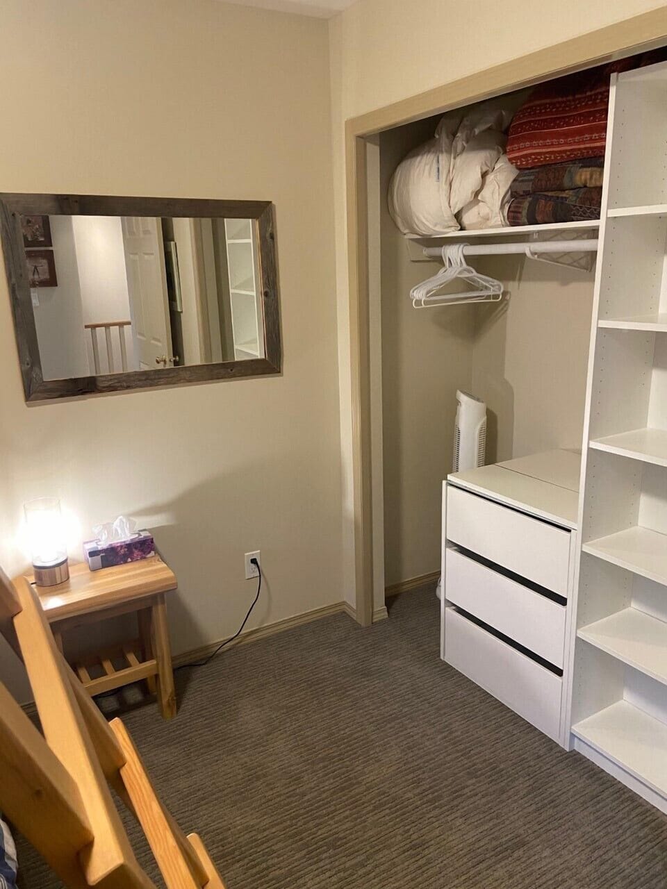 Lots of storage in bedroom 3.