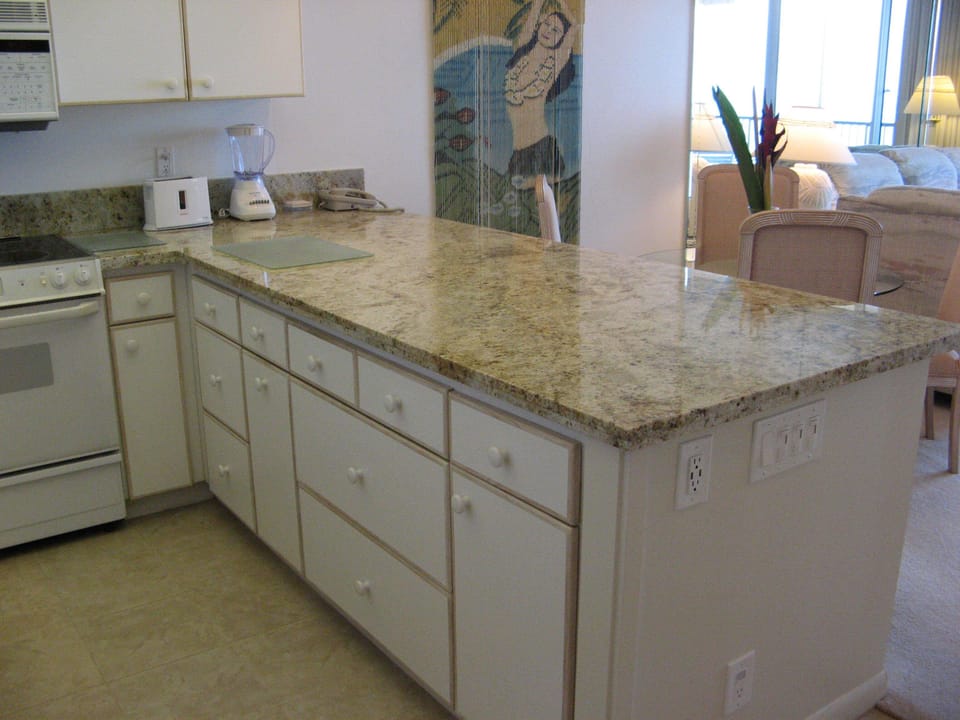 Plenty of storage for kitchen tools and food.