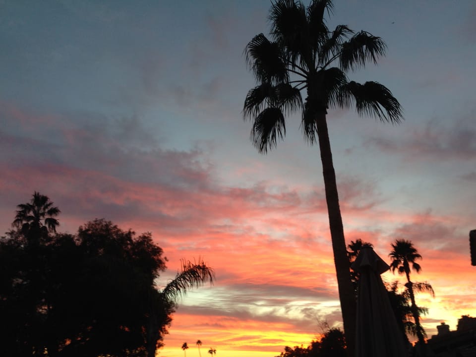 Watching the Sunset from the patio