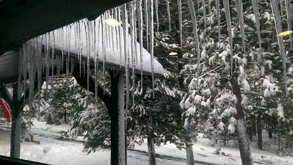Icicles out the kitchen window