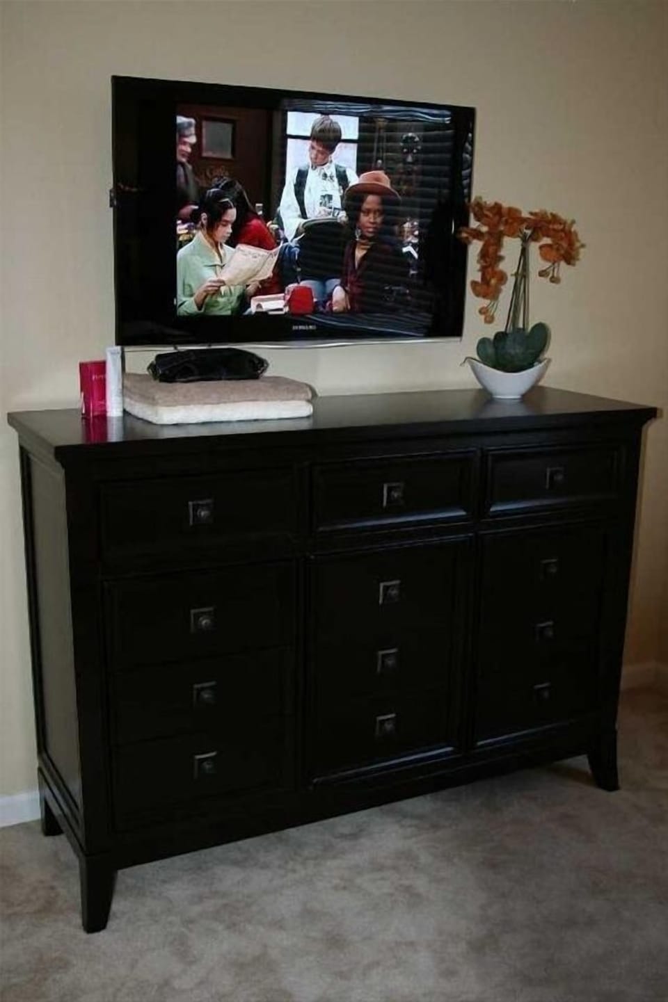 40" Samsung LCD TV in the Master Bedroom
