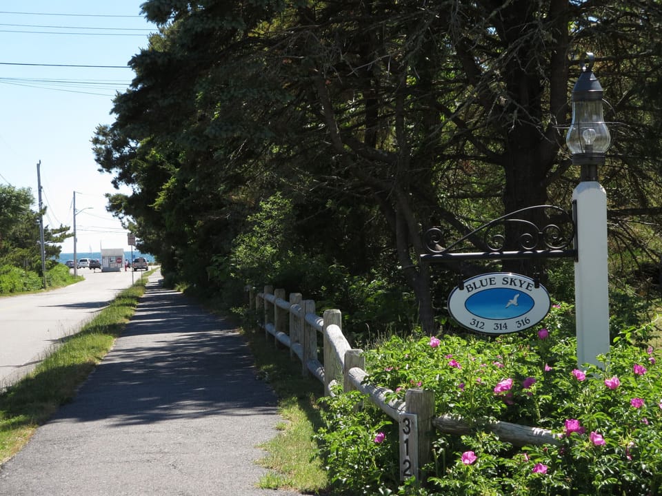 We are this close to the beach.