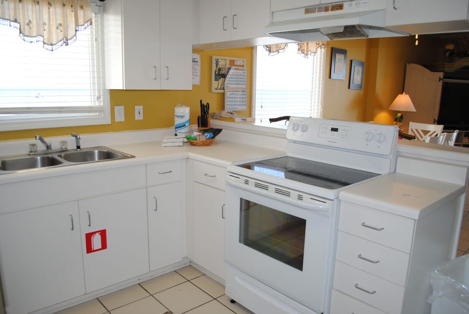 Fully stocked kitchen