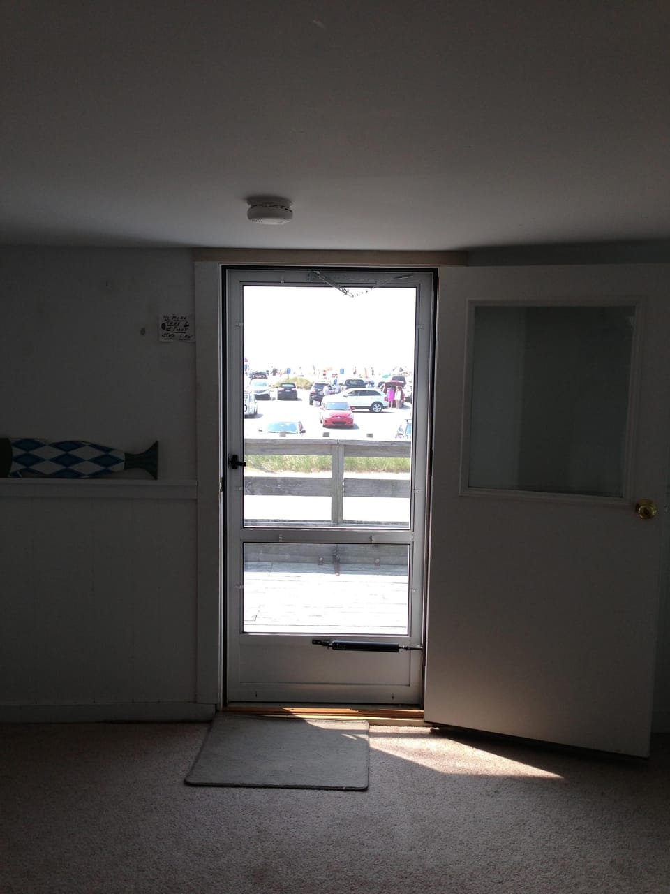 view out to deck