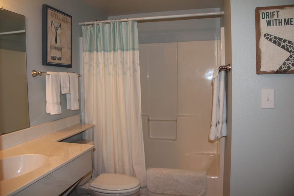 Queen bath with thunder head shower!