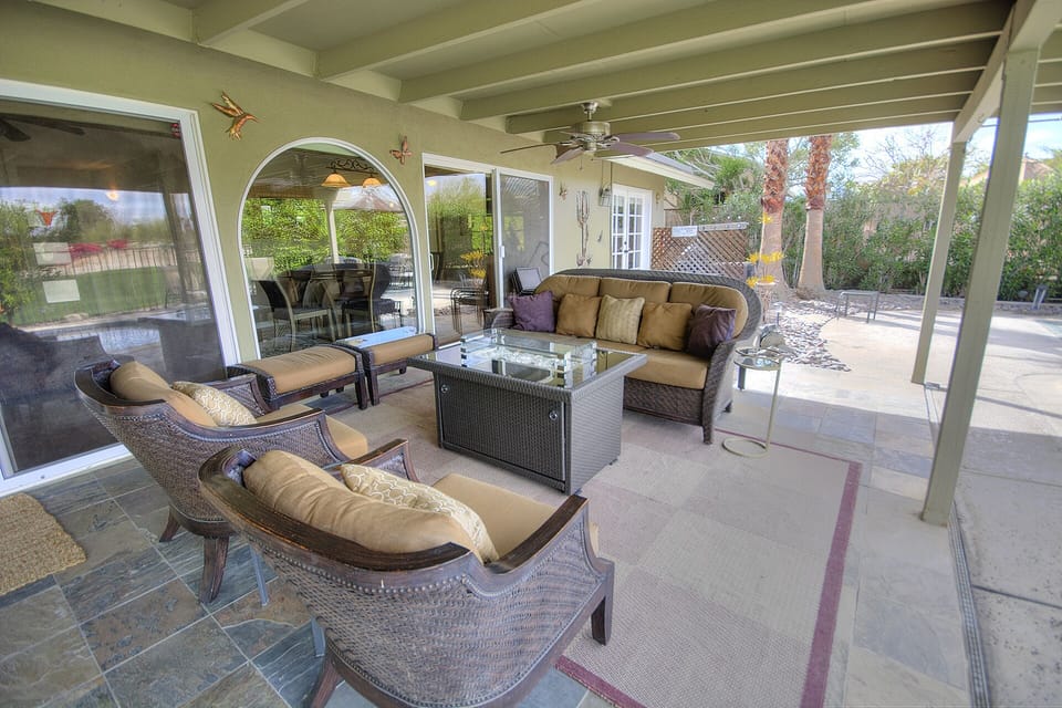 Covered Patio Seating Area
