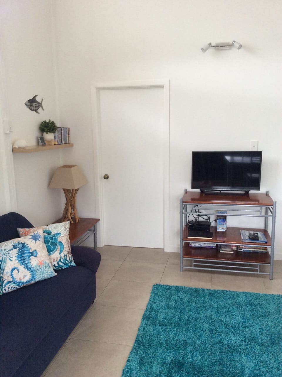 Smart TV & DVD player , books, DVDs  and games provided